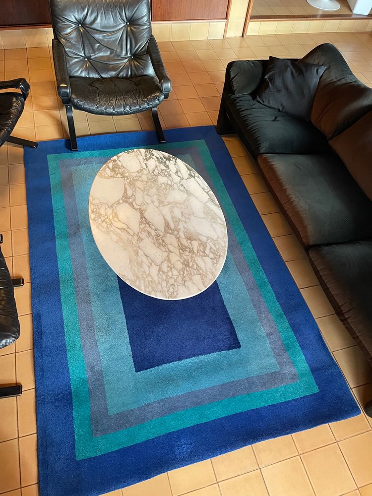 VENDS BEAU TAPIS BLEU VINTAGE ANNEES 70 0 Salses-le-Ch�teau (66)