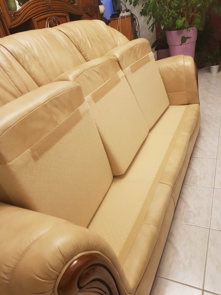 vent canap� cuir beige tr�s bon �tat 220 Marseille 10 (13)