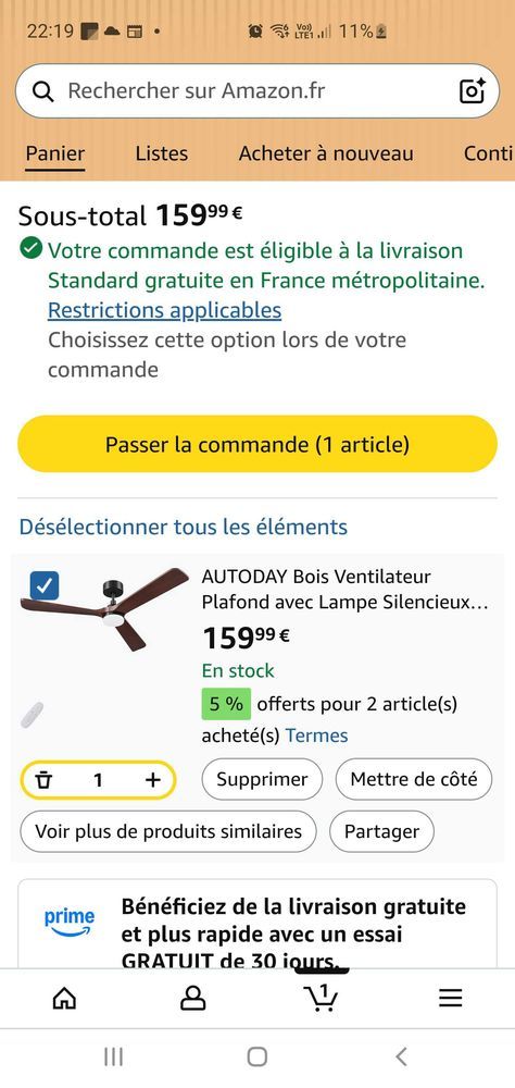 ventilateur de plafond �clairage t�l�commande 80 Valenciennes (59)