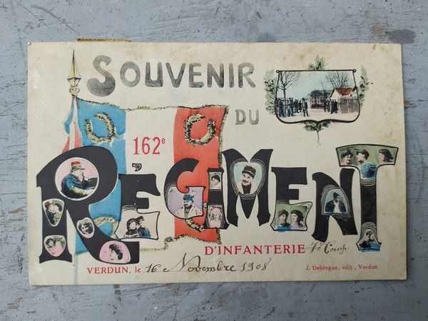 55. VERDUN. CPA Souvenir du 162�me R�giment d'Infanterie 12 Verdun (55)
