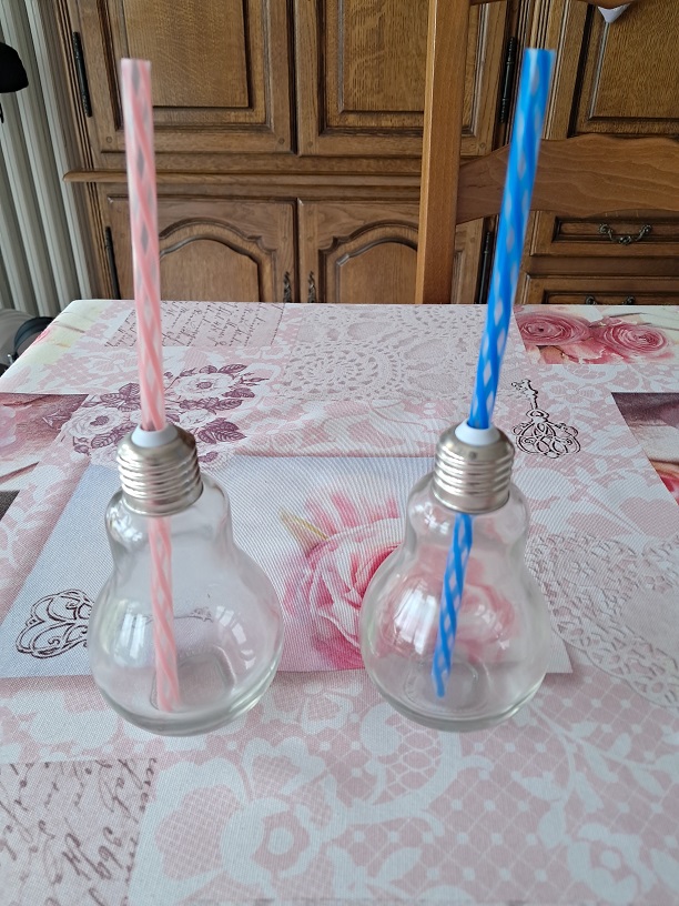 Duo verre ampoule vaiselles table cuisine maison d�co 4 F�ves (57)