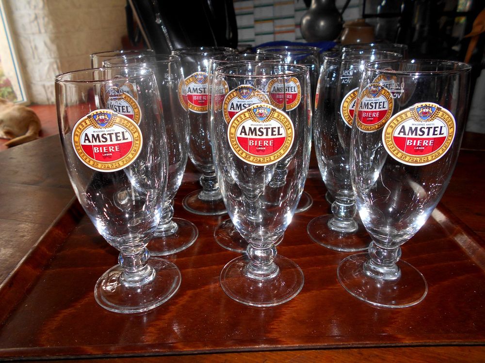 Verre � bi�re  Calice  AMSTEL 25 cl 2 Monflanquin (47)