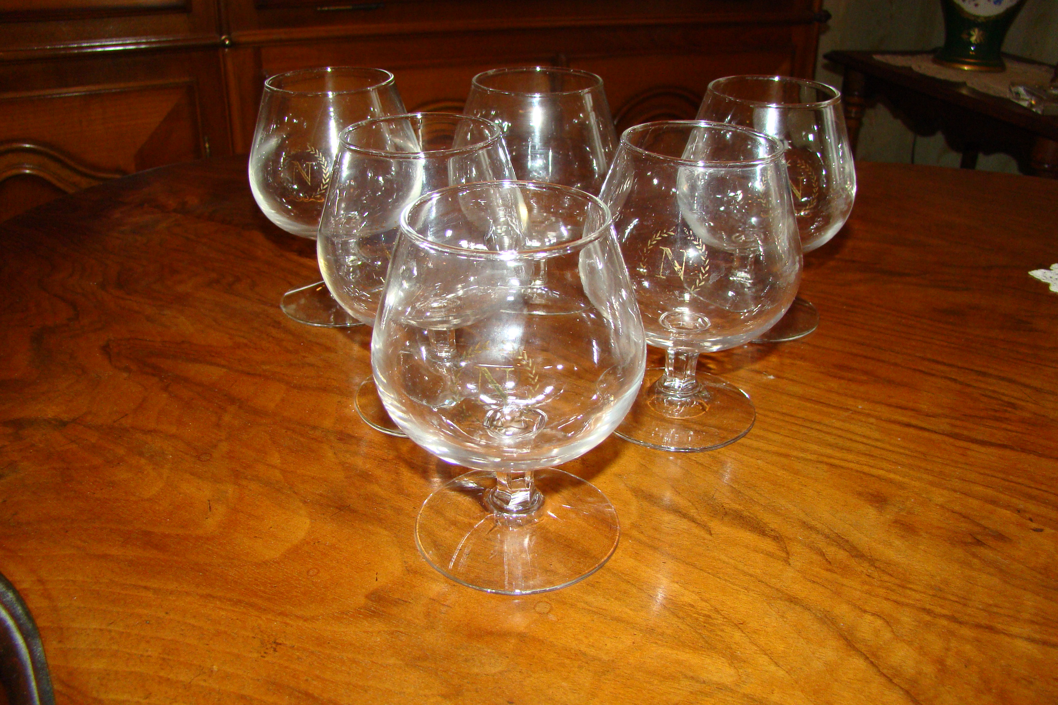 6 verres anciens � cognac Napol�on 20 Gargenville (78)