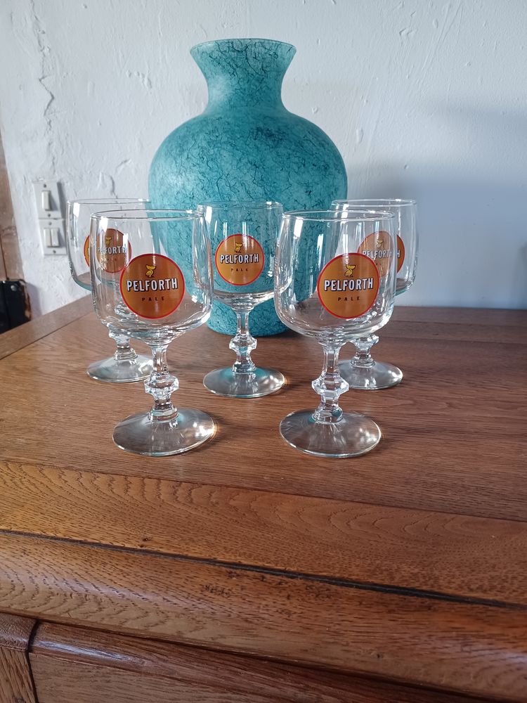 5 verres a bi�re pelforth 6 Montbrehain (02)