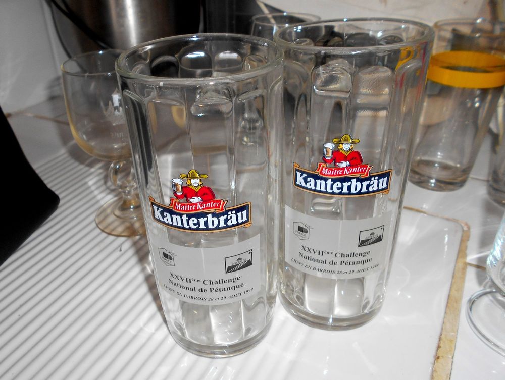 2 verres chope � bi�re KANTERBRAU  50cl H18cm D 8cm 10 Monflanquin (47)