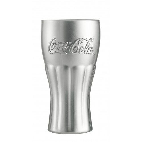Lot de 4 verres coca-cola 30cl noir et silver