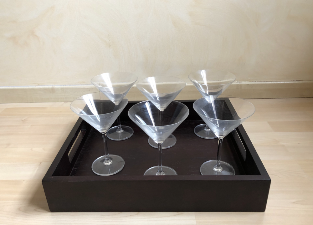 6 verres � cocktail Leonardo et / ou plateau en bois 14 Dracy-le-Fort (71)