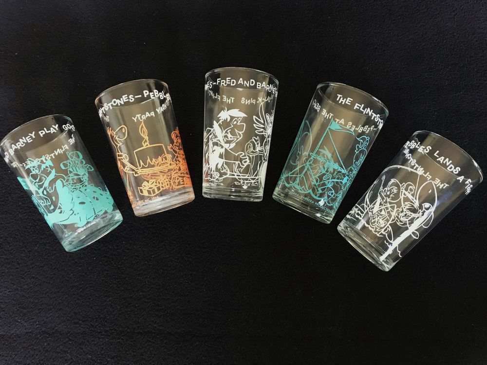 Verres Collector 1960  The Flintstones  Les pierres � feu 8 Nancy (54)