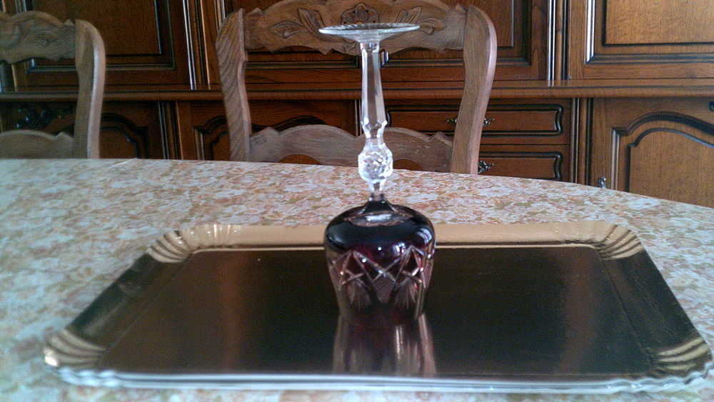 6 verres en cristal de bohême