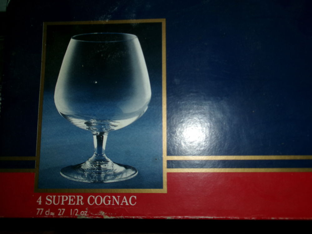 4 verres cristal d arc cognac 35 P�ronnas (01)