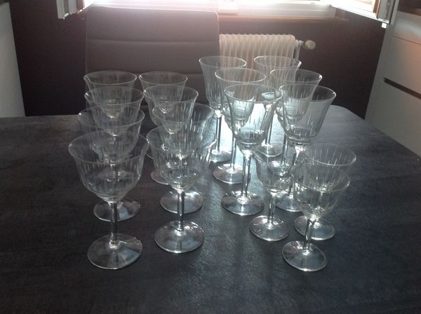 Verres en cristal. 40 Bollwiller (68)