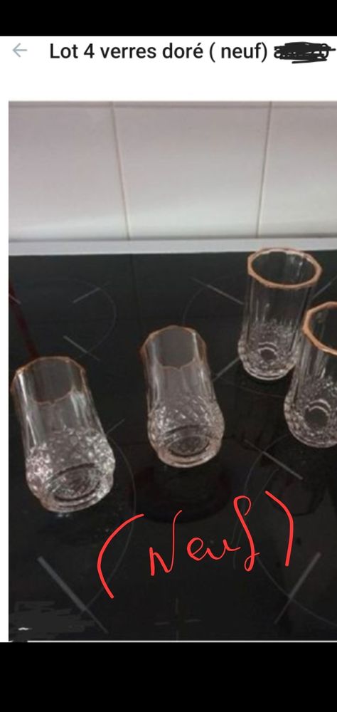 lot 4 verres dor� ( neuf) 10 Bron (69)