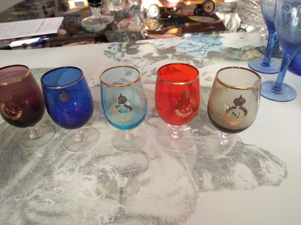 5 verres � liqueur couleur N napoleon 10� les 5 10 Athis-Mons (91)