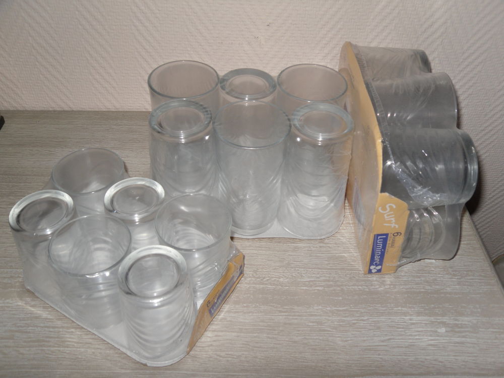 18 Verres Luminarc Hawaii surf, Neuf s/plastique LOT 13 Neuville-de-Poitou (86)