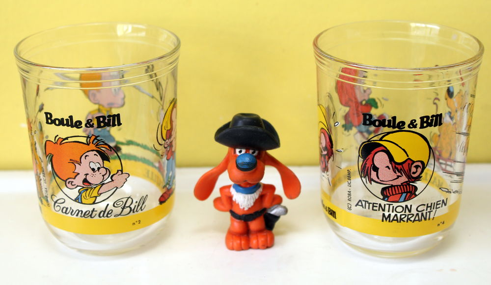 Verres � moutarde Boule et Bill + figurine Schleich vintage 15 Issy-les-Moulineaux (92)