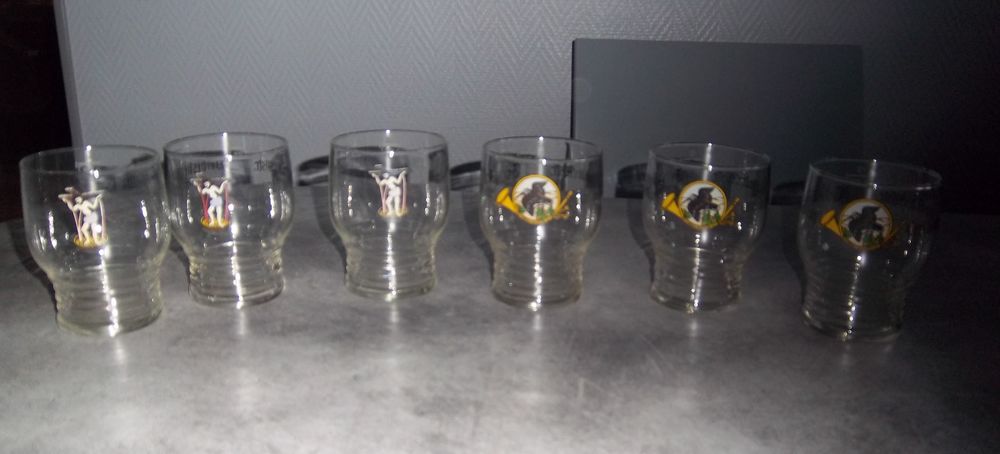 6 verres publicitaires Carl Jos. Hoch Neustadt 3 Colombier-Fontaine (25)