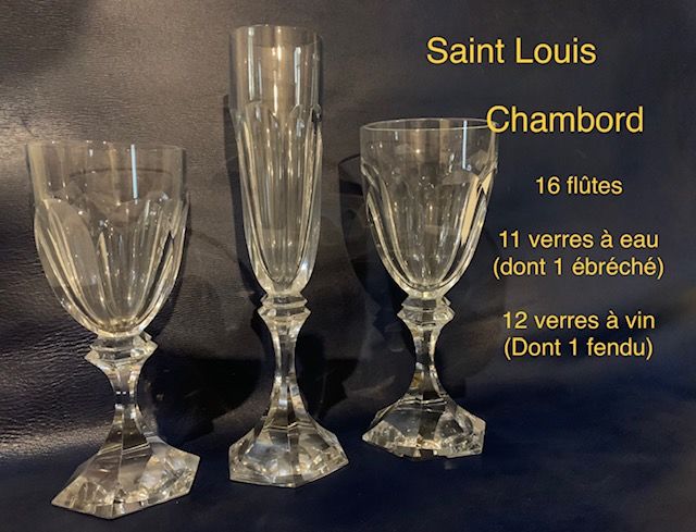 Verres SAINT LOUIS collection CHAMBORD 120€ la pièce 120 Bourg-en-Bresse (01)