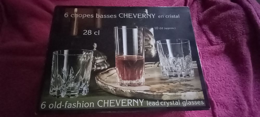 6 verres whisky cristal d'arques CHEVERNY 40 Saint-Etienne (42)