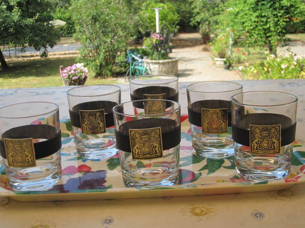 LOT de 6 VERRES � WISKY 10 Argentat (19)