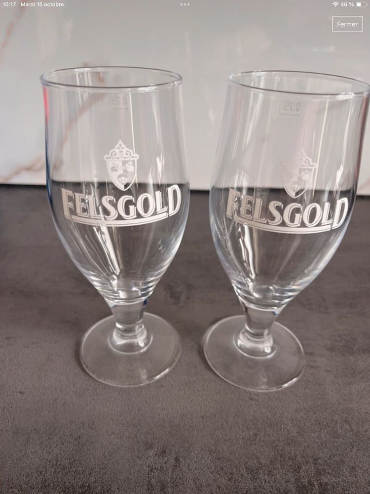 lot de verres 2 Saint-Gratien (95)