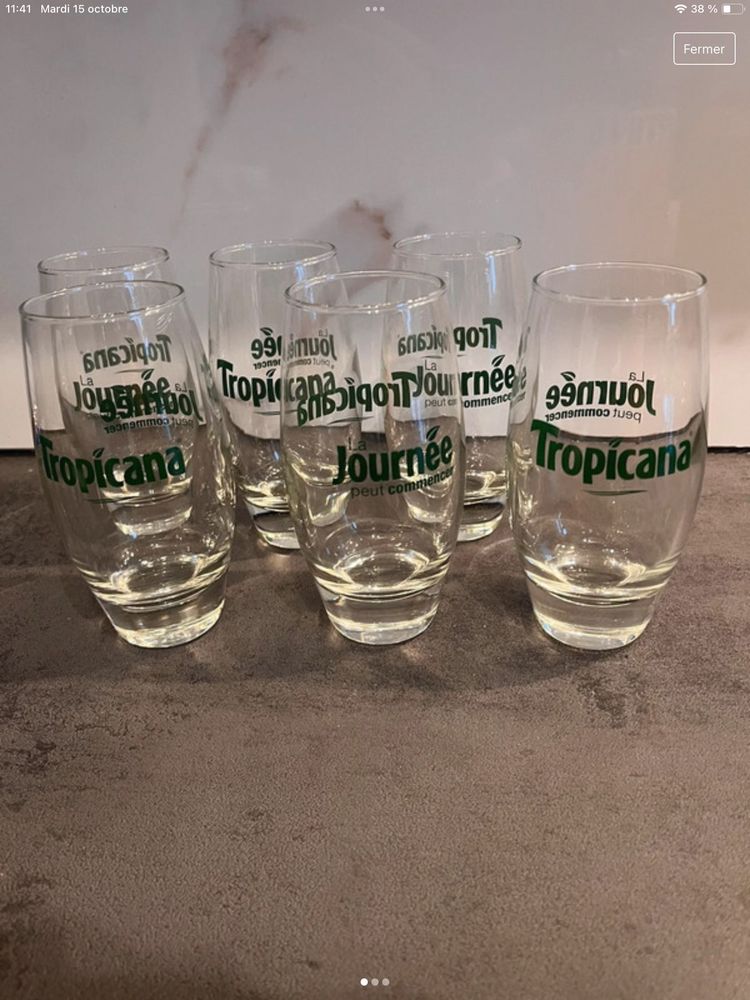 lot de 6 verres 4 Saint-Gratien (95)