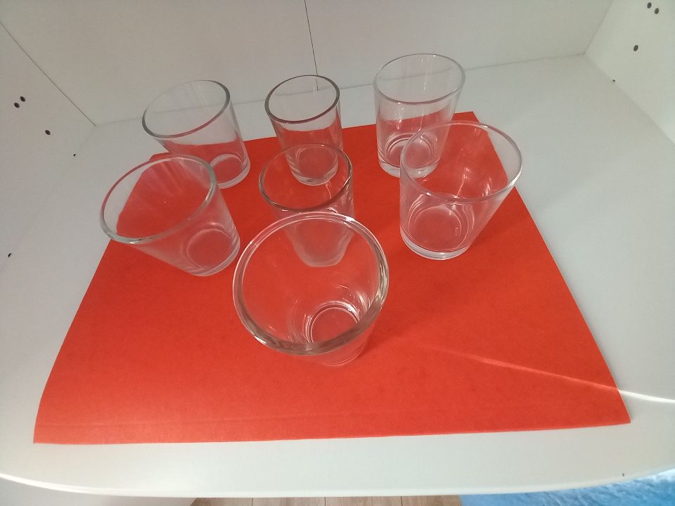 Lot de 6 verrines en verre sans marque 1.5 Villiers (86)