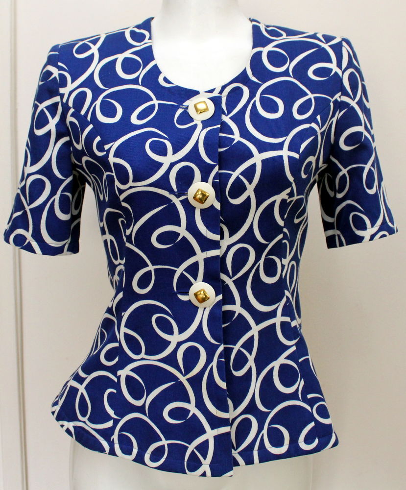 Veste bleu roi & blanc GIVENCHY T.38 Fr 90 Issy-les-Moulineaux (92)