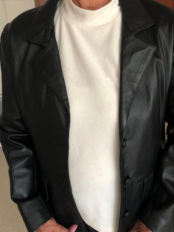 Veste en cuir noir  T 40 40 Ch�tenoy (45)