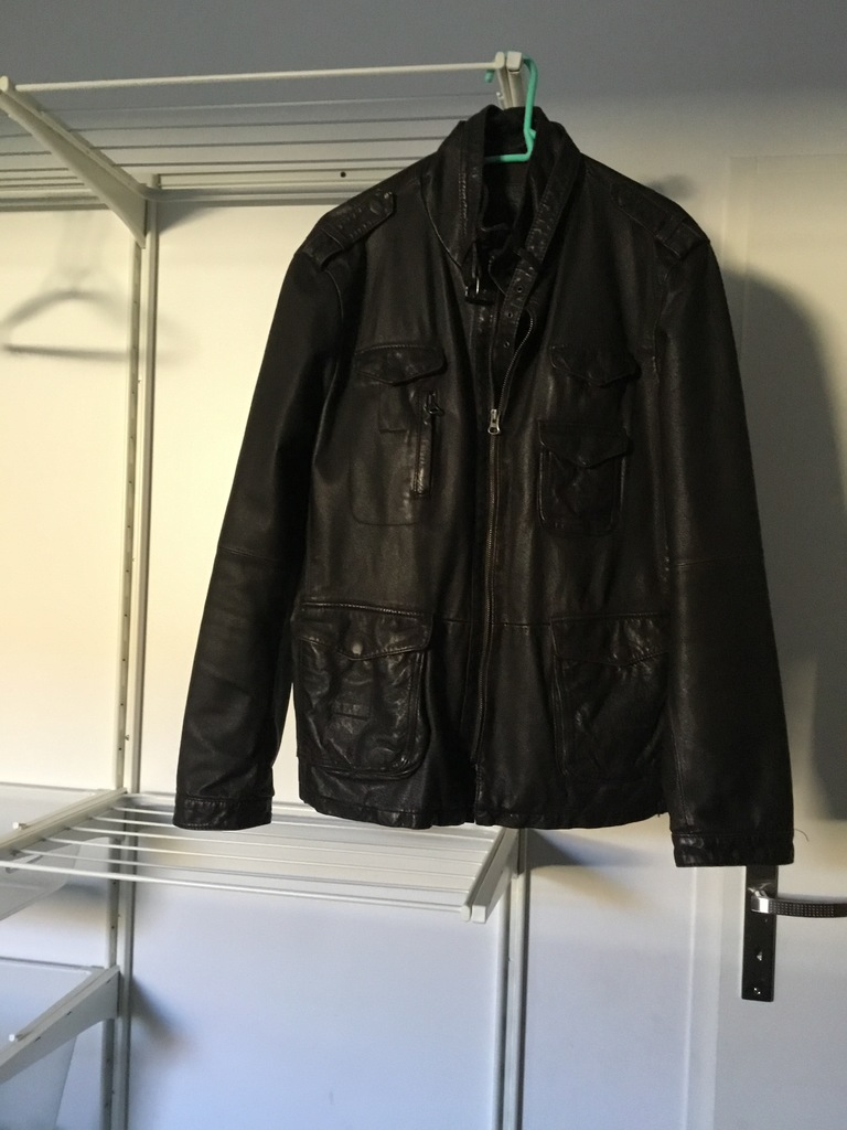 Veste en cuir noir homme multipoches 20 M�reau (18)