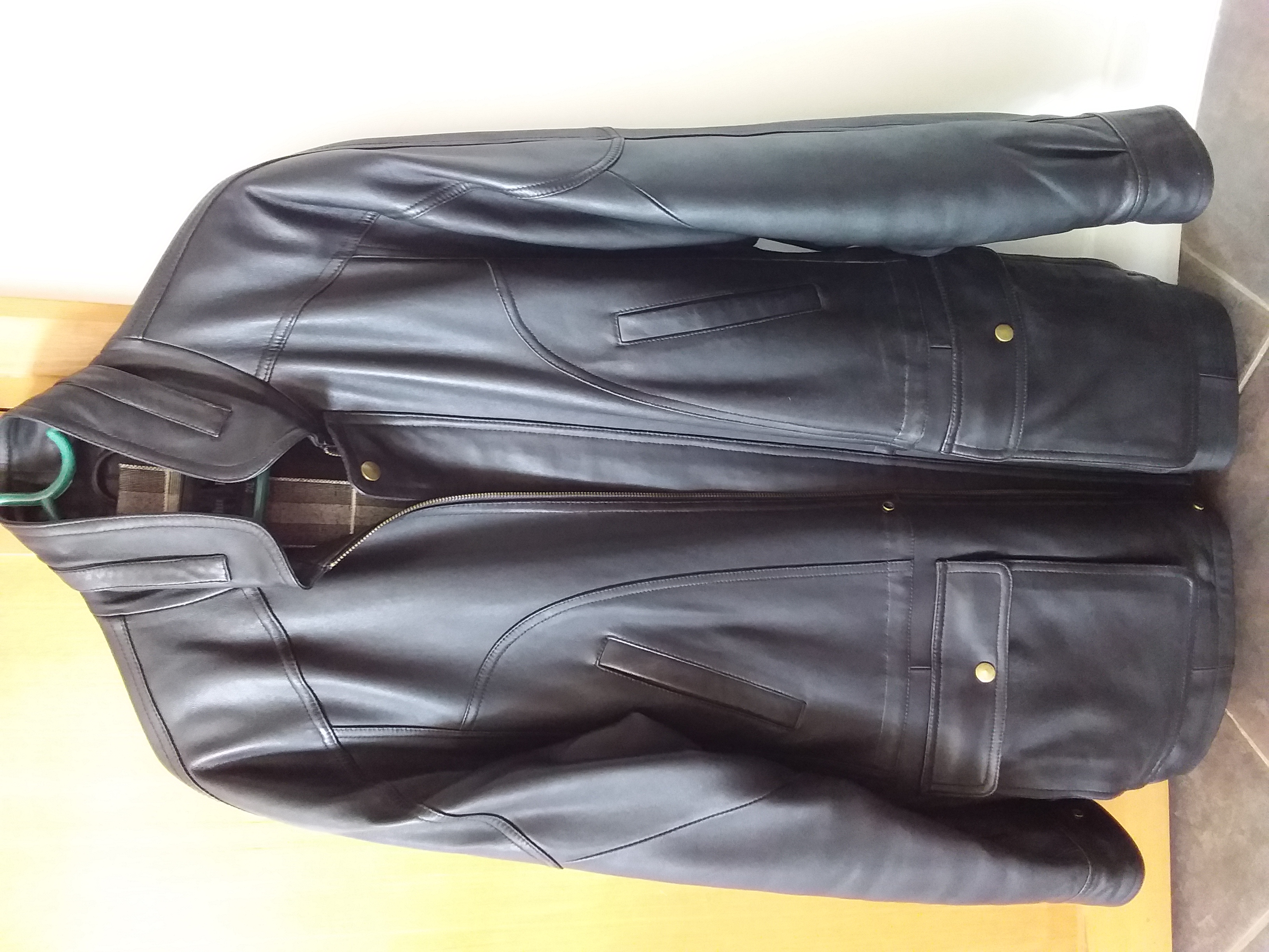 Veste en cuir noir homme �l�gante 80 Decazeville (12)