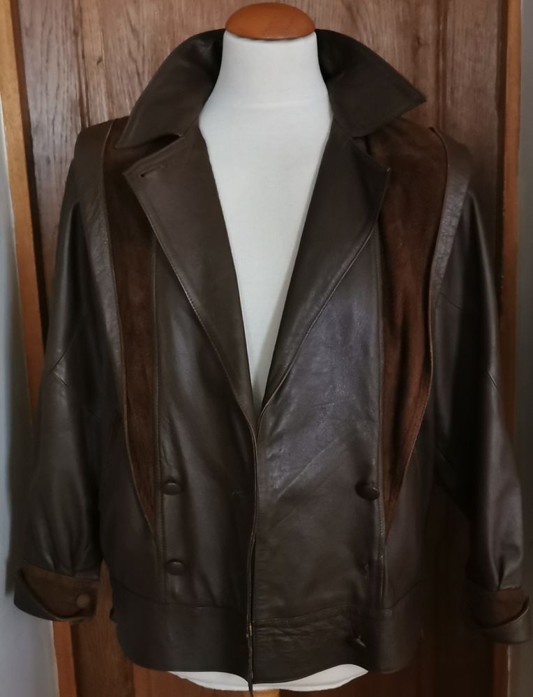 Veste en cuir pleine peau marron 42 135 L'Aigle (61)