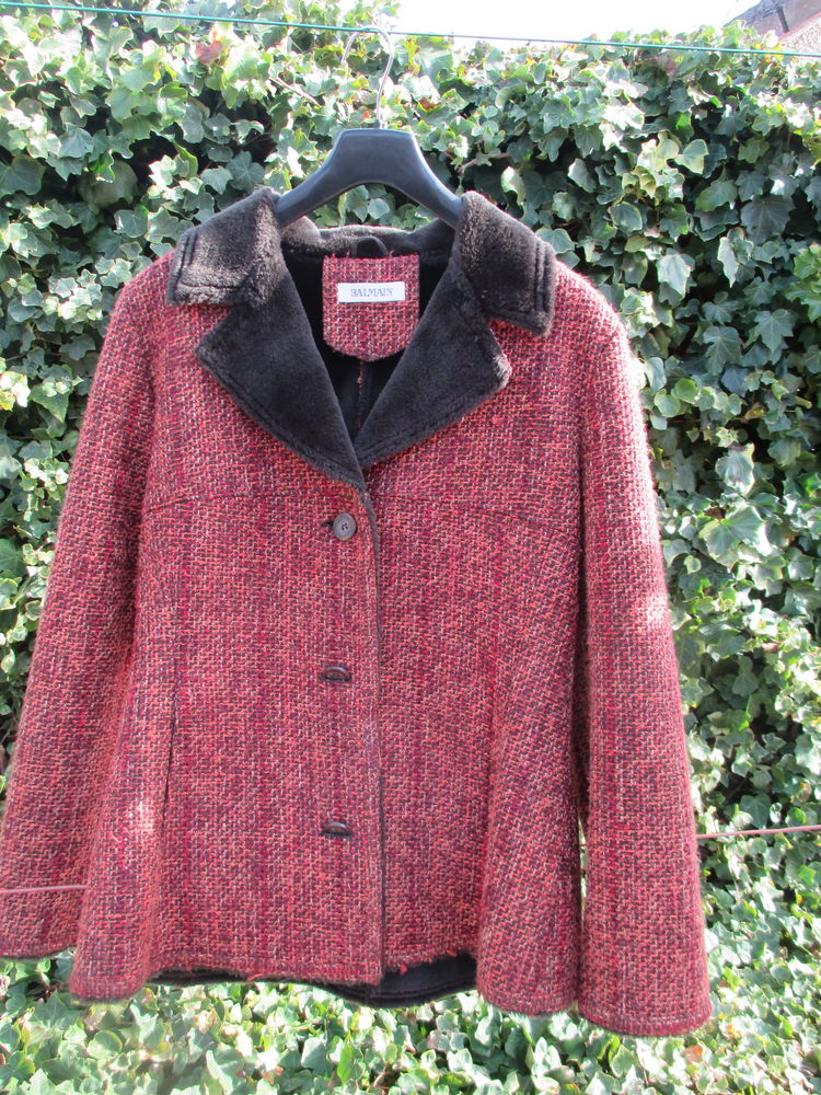 veste doubl�e fausse fourrure tweed balmain 8 Le Creusot (71)
