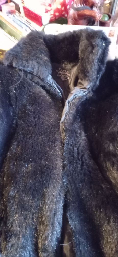 veste en fourrure noir e 15 Pantin (93)