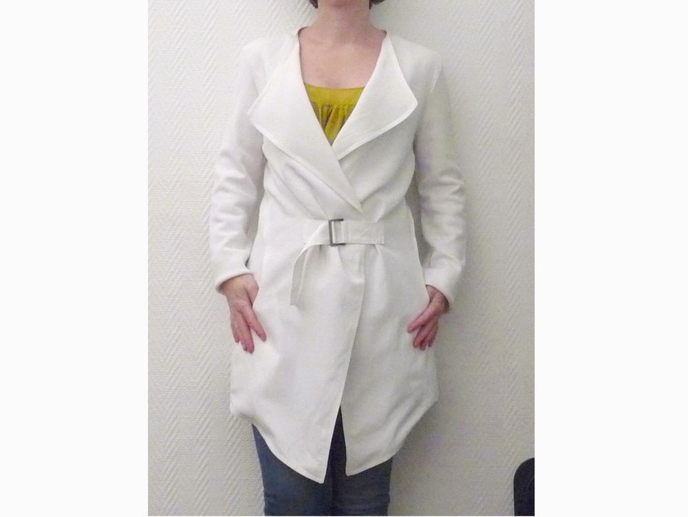 Veste/ Gilet Mi Long Blanc en Lin et Viscose- Rodika Zanian 180 Paris 15 (75)