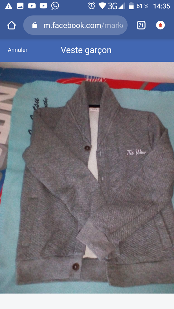 Veste grise gar�on 30 Grande-Synthe (59)