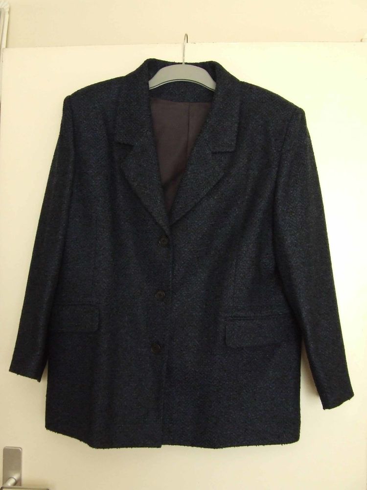 Veste en laine feutr�e, Bleu nuit, T. 50, NEUVE 48 Bagnolet (93)