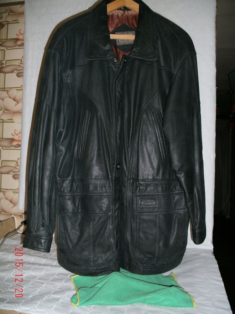 veste longue en cuir v�ritable noir de taille 52 90 Diebling (57)