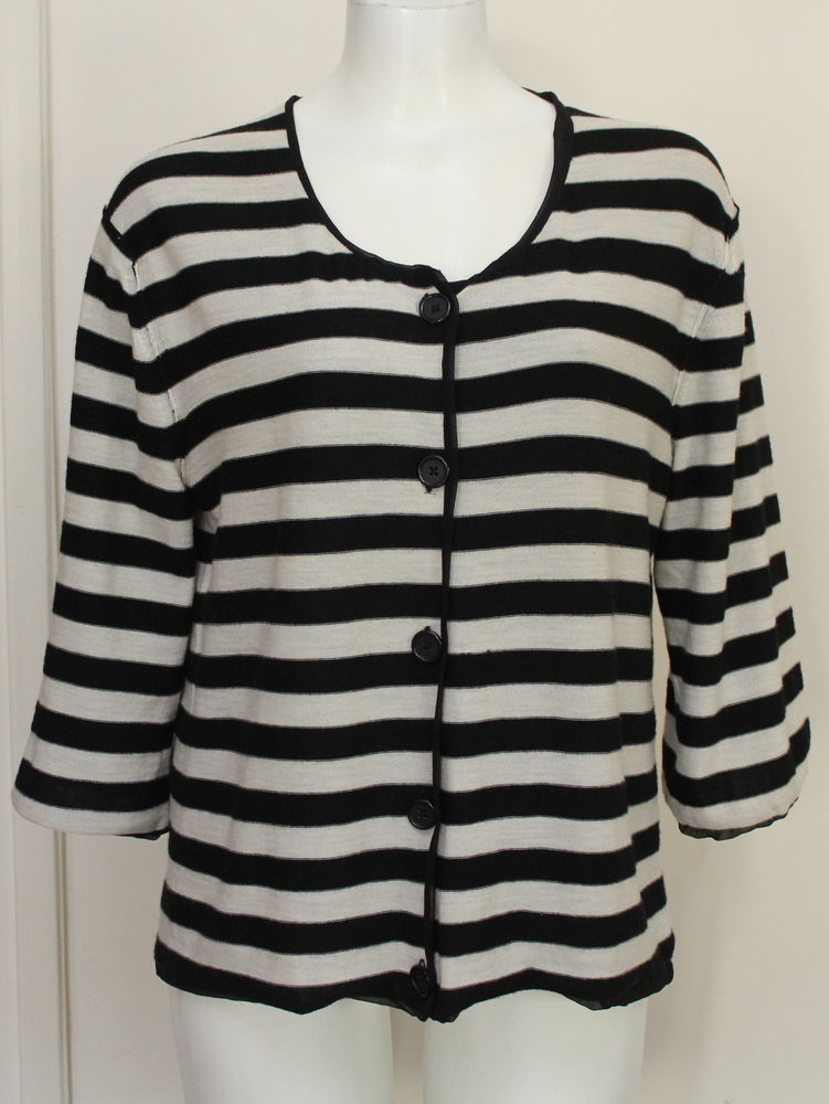 Veste maille noir & blanc SONIA RYKIEL T.L 90 Issy-les-Moulineaux (92)