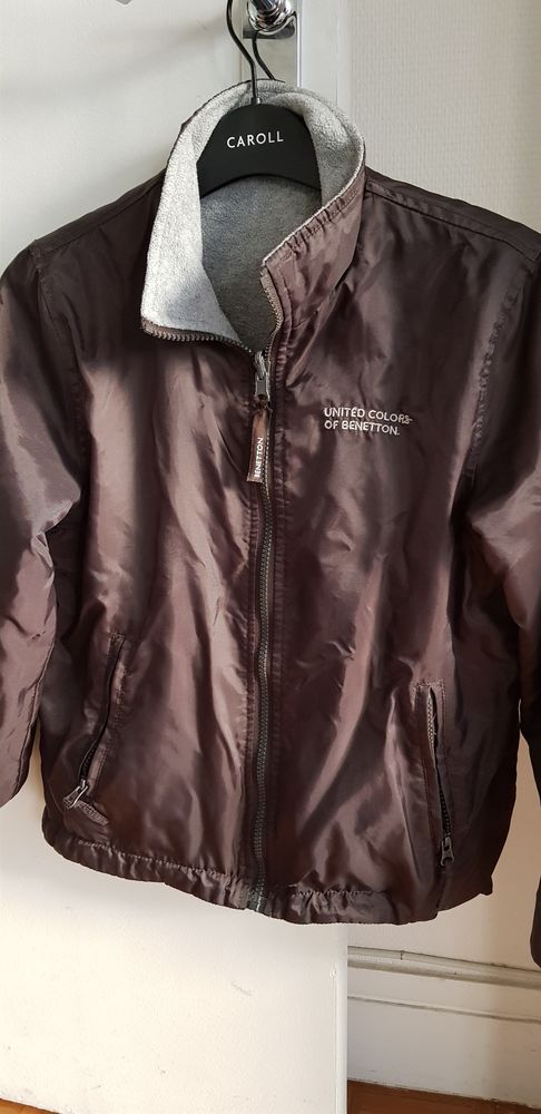 Veste marron/grise Benetton gar�on 10 Paris 20 (75)