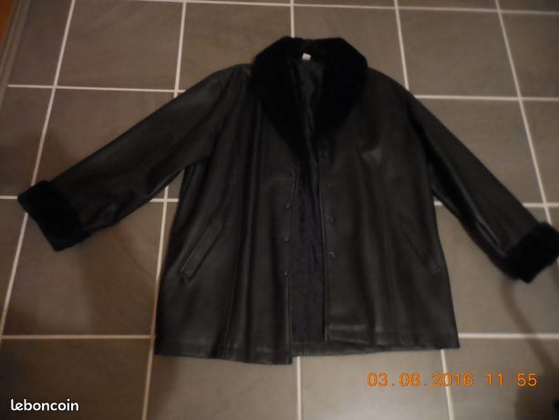 veste noire simili cuir 42 44 12 Sète (34)