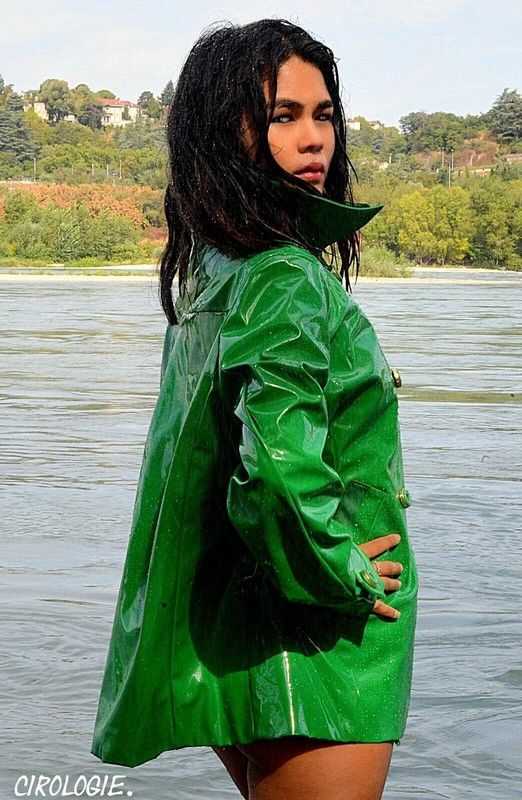 Veste de pluie - vintage - Lackmantel - Raincoat Shinny 70 Lyon 5 (69)