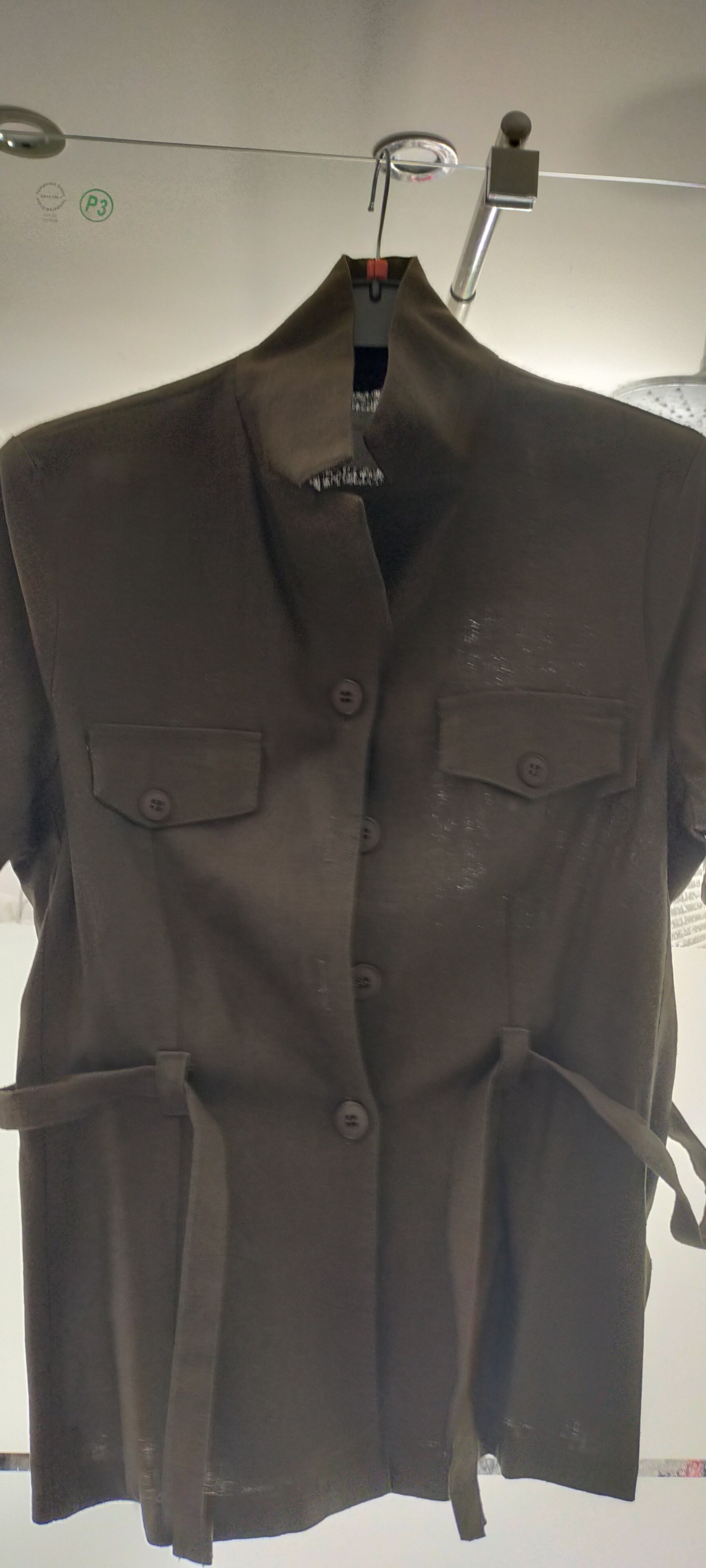 Veste saharienne femme en lin m�lang�, kaki de marque   IZAT 10 Savigny-sur-Orge (91)