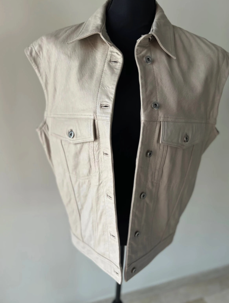 Veste sans manches en cuir Alter Ego unisex S / 36 / 8�Neuf 190 Nice (06)