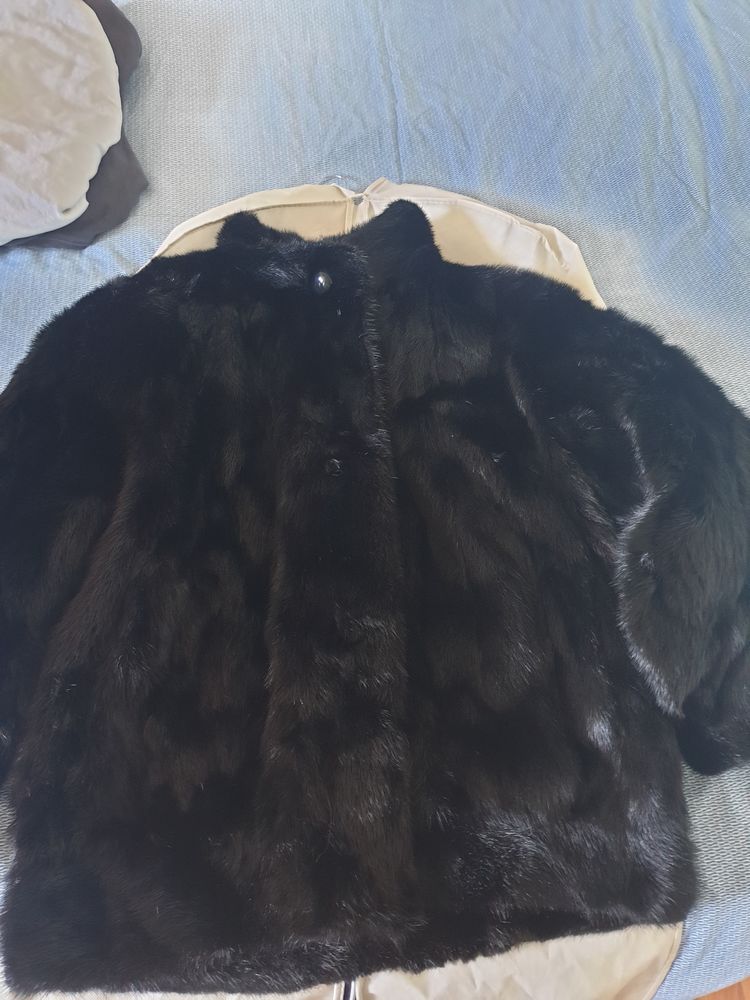 Veste 3/4 vison veritable noir 38/40 700 Montivilliers (76)