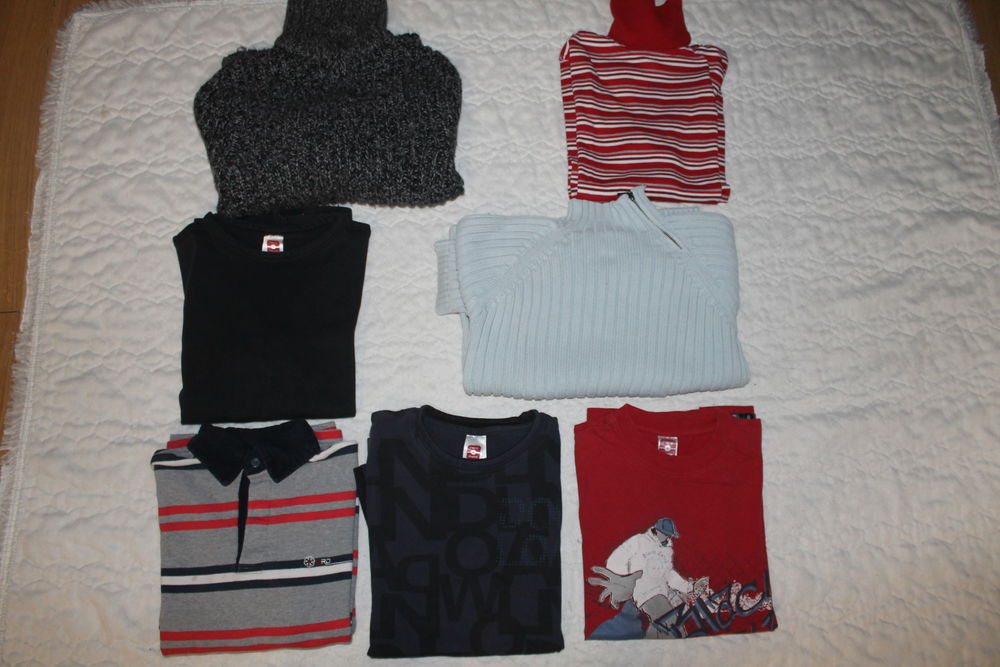Lot de 7 v�tements gar�on (T. 12-14ans), � l'unit� ou en lot 15 Paris 19 (75)