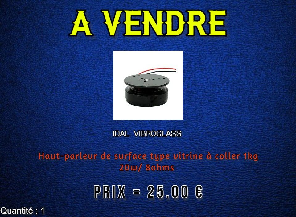 VIBROGLASS 25 Paris 20 (75)