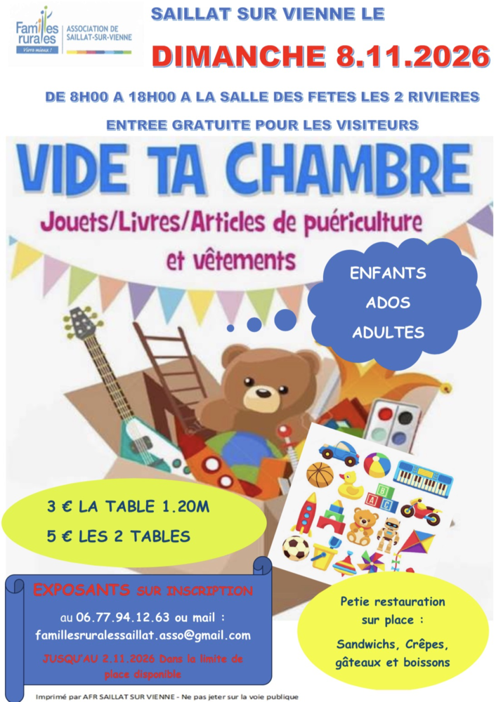 VIDE TA CHAMBRE 0 Saillat-sur-Vienne (87)