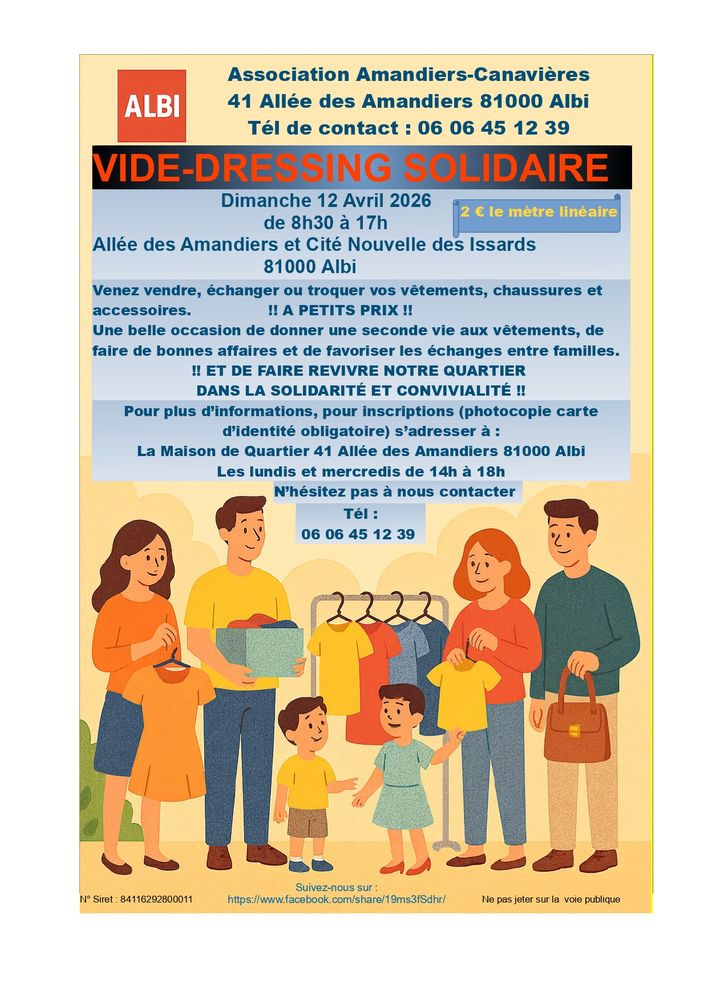 VIDE-DRESSING SOLIDAIRE 
2 le mètre linéaire
0 Albi (81)