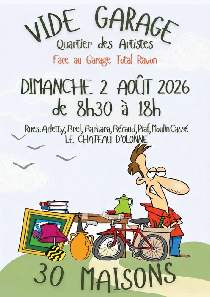 VIDE GARAGE 2  AOUT 202630 MAISONS CHATEAU D'OLONNE 85180 0 Les Sables-d'Olonne (85)