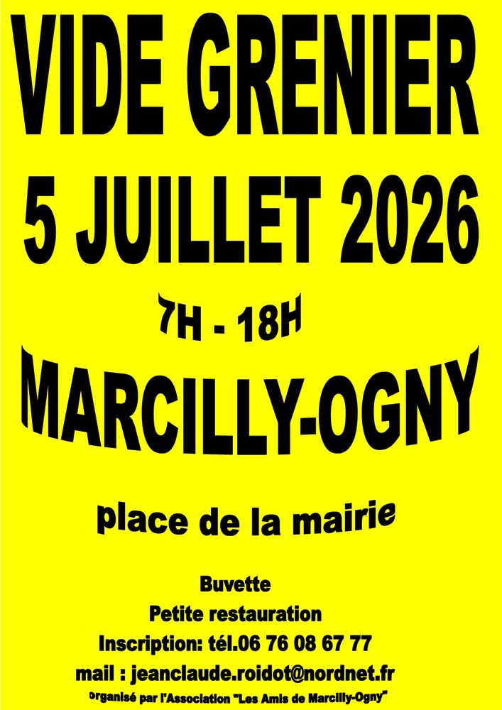 VIDE GRENIER 5JUILLET 2026 &agrave; MARCILLY-OGNY 0 Marcilly-Ogny (21)